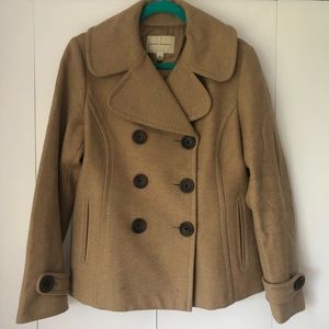 Banana Republic Jackets & Coats - Banana Republic tan wool, double-breasted peacoat Banana Republic Jackets & Coats - Banana Republic tan wool, double-breasted peacoat